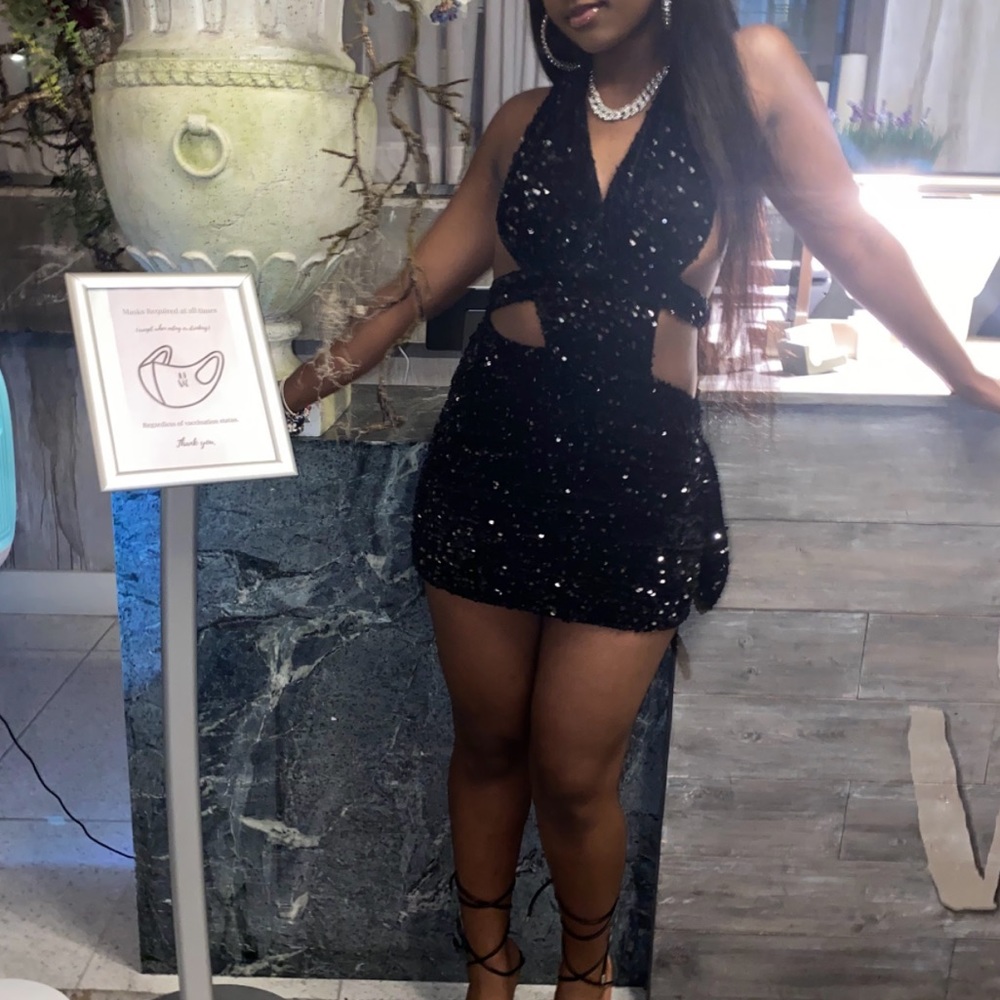 sequin mini dress
